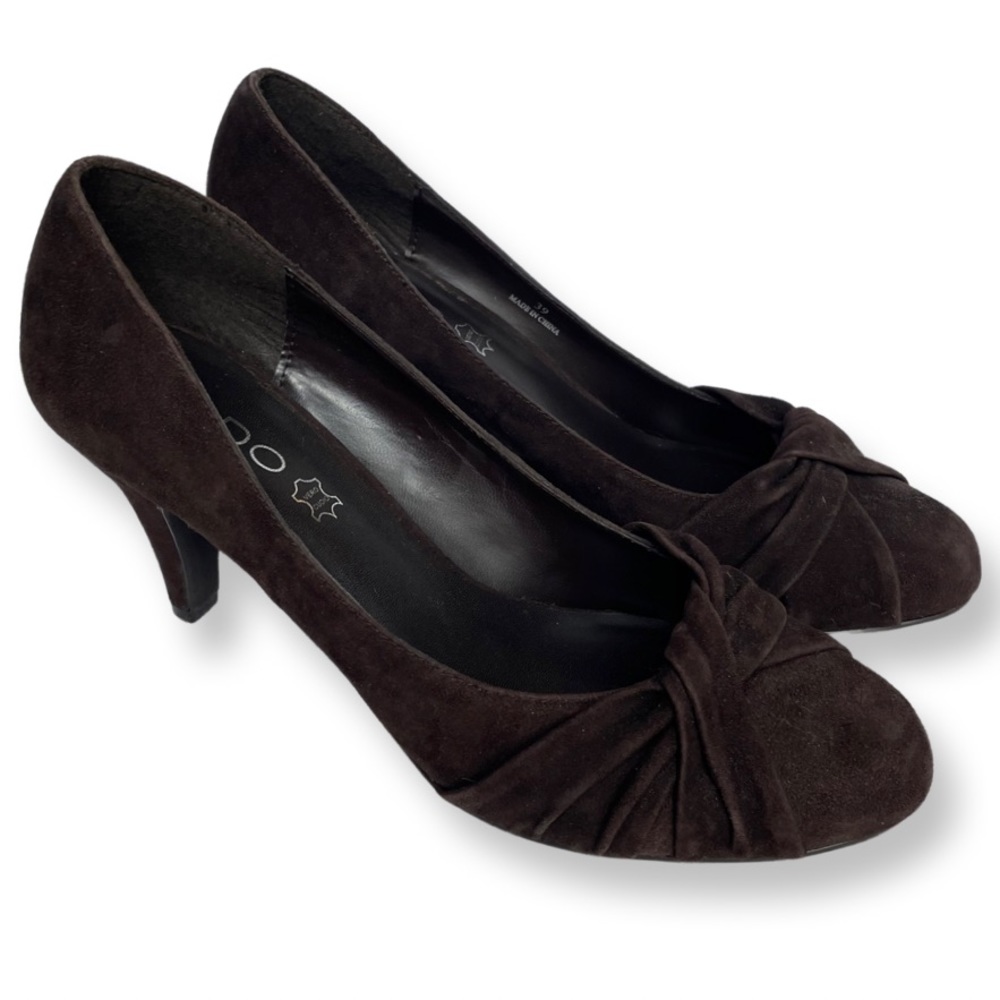 Aldo Brown Suede Heels SZ 8.5 (39)